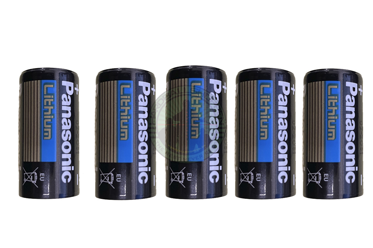 Panasonic - CR123A Batteri, Lithium, 3V, 5 stk