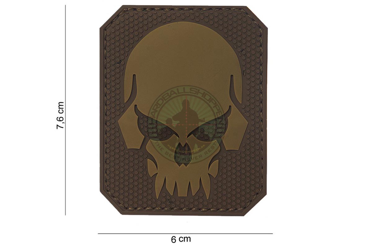 3D PVC, Pirate Skull, Tan